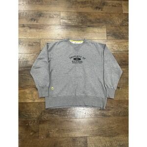 Vintage 90s Hilfiger Athletics‎ 00 Property of Reverse Weave Crewneck Grey XL